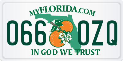 FL license plate 0660ZQ