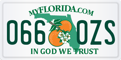 FL license plate 0660ZS