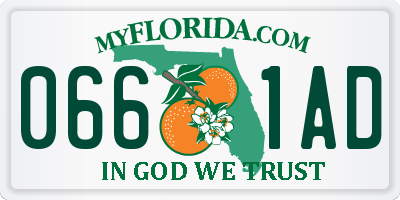 FL license plate 0661AD