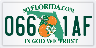 FL license plate 0661AF