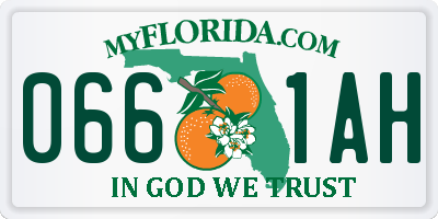 FL license plate 0661AH