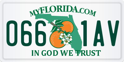 FL license plate 0661AV