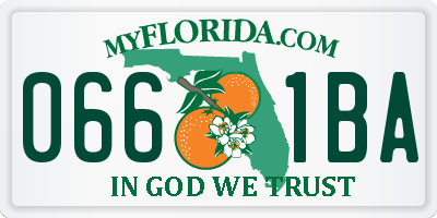 FL license plate 0661BA