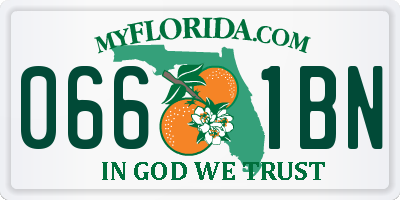 FL license plate 0661BN
