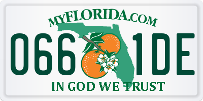 FL license plate 0661DE