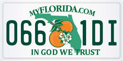 FL license plate 0661DI