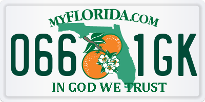 FL license plate 0661GK