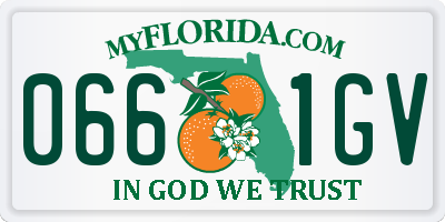 FL license plate 0661GV