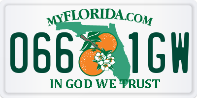 FL license plate 0661GW
