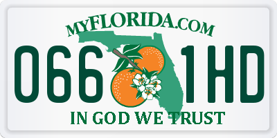 FL license plate 0661HD