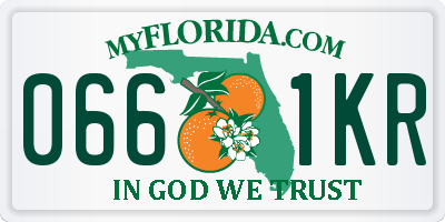 FL license plate 0661KR