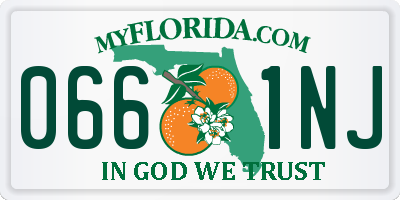 FL license plate 0661NJ