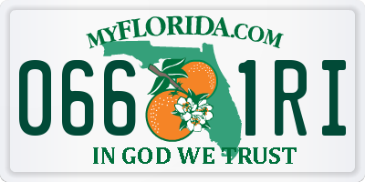 FL license plate 0661RI