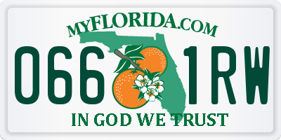 FL license plate 0661RW