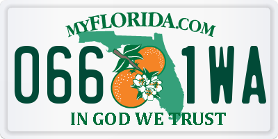 FL license plate 0661WA