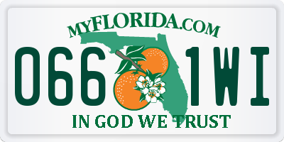 FL license plate 0661WI
