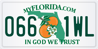 FL license plate 0661WL