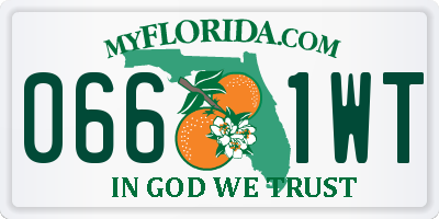 FL license plate 0661WT