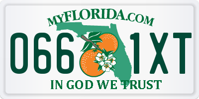 FL license plate 0661XT