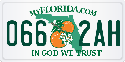 FL license plate 0662AH