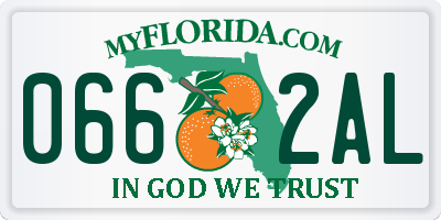FL license plate 0662AL