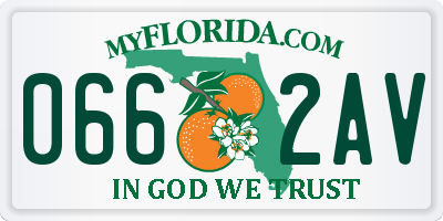 FL license plate 0662AV