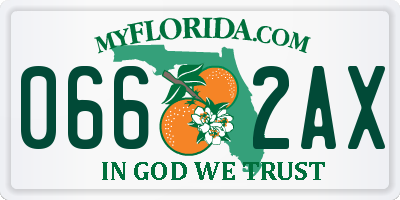FL license plate 0662AX
