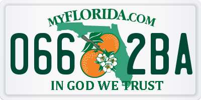 FL license plate 0662BA