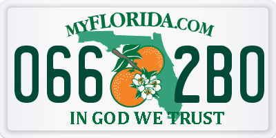 FL license plate 0662BO