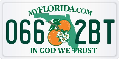 FL license plate 0662BT