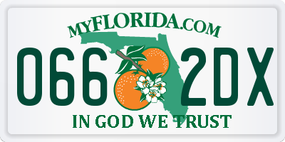 FL license plate 0662DX