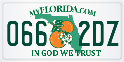 FL license plate 0662DZ