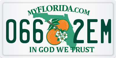 FL license plate 0662EM