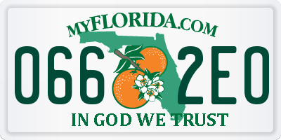 FL license plate 0662EO