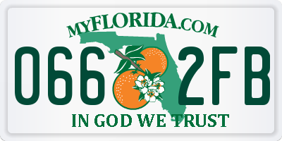 FL license plate 0662FB