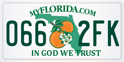 FL license plate 0662FK