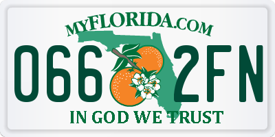 FL license plate 0662FN