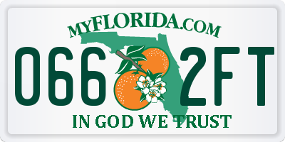 FL license plate 0662FT