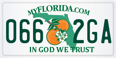 FL license plate 0662GA