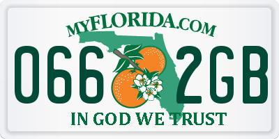 FL license plate 0662GB