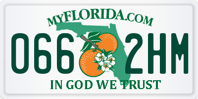 FL license plate 0662HM