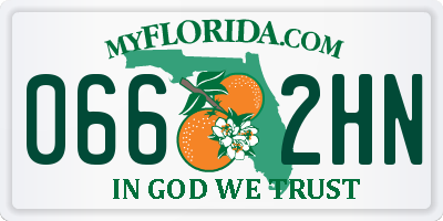 FL license plate 0662HN