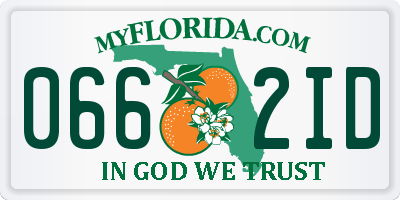 FL license plate 0662ID
