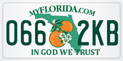 FL license plate 0662KB