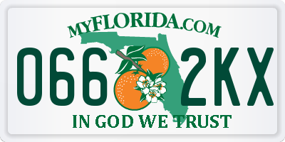 FL license plate 0662KX