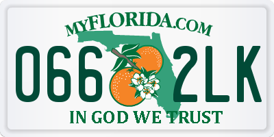 FL license plate 0662LK
