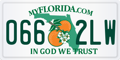 FL license plate 0662LW