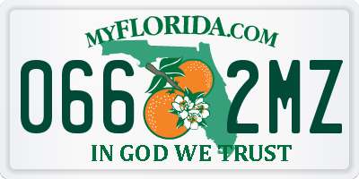FL license plate 0662MZ