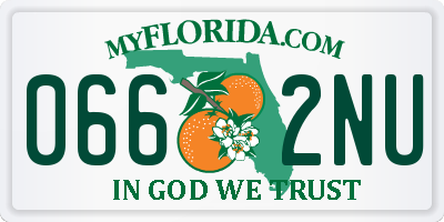 FL license plate 0662NU