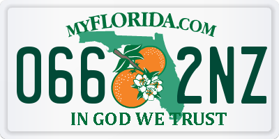 FL license plate 0662NZ